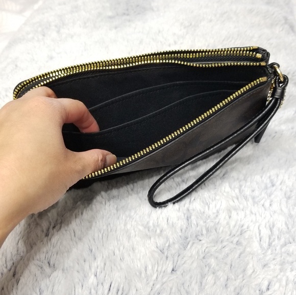 🍒NWT🍒 COACH LG SIGNATURE DOUBLE ZIP WALLET LG - Picture 6 of 7